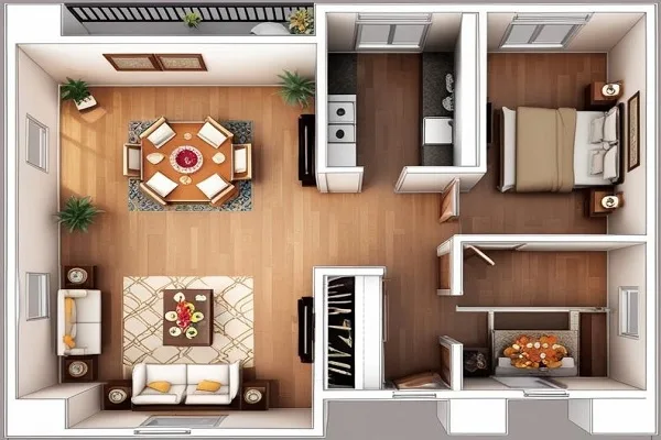 1BHK The Raveesh Apartment
